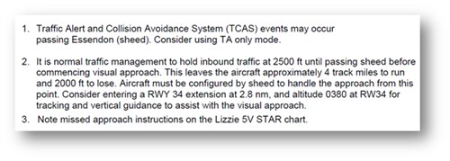 Figure 7: Presentation of information regarding the visual approach via SHEED in the operator’s Instructor Guide for refresher training 